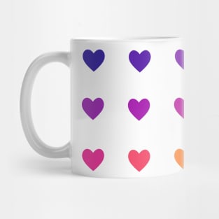 Mini Sunset Hearts Sticker Pack Mug